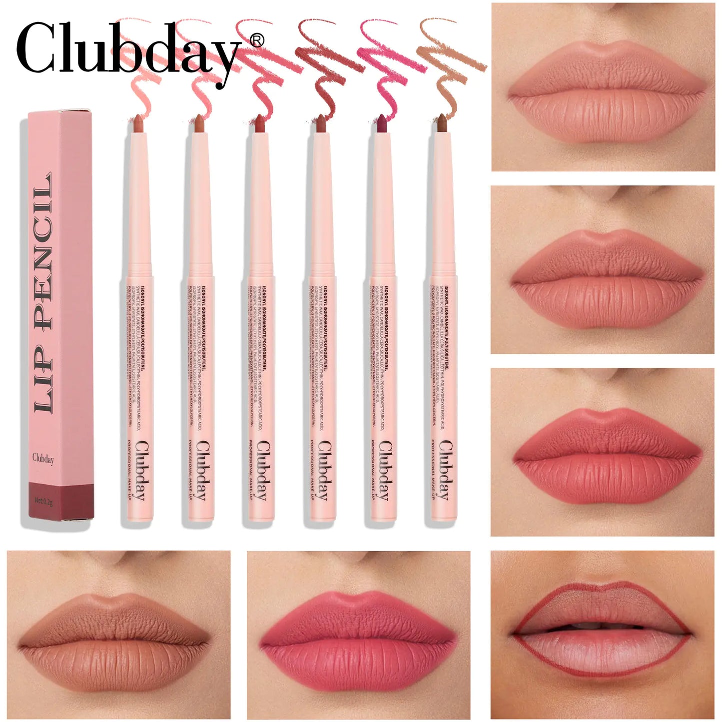 Long-lasting Waterproof Matte Lip Liner Pencil