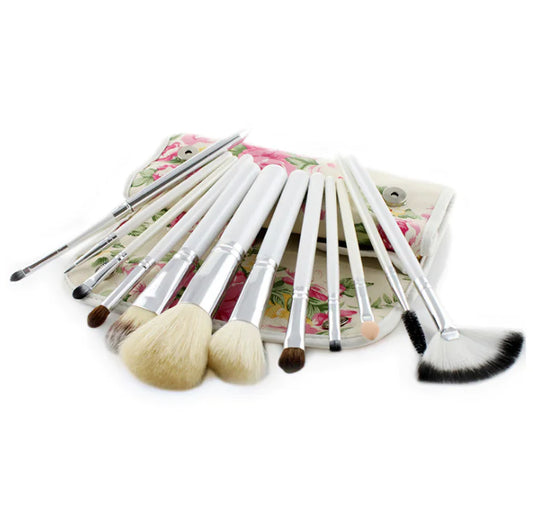 12-Piece Rose Makeup Brush Set