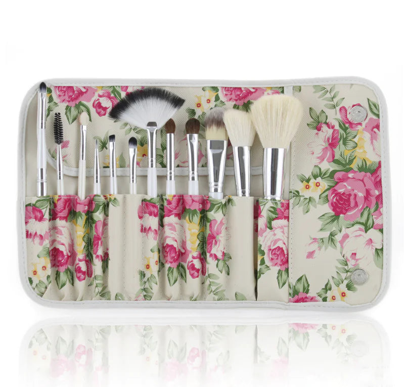 12-Piece Rose Makeup Brush Set