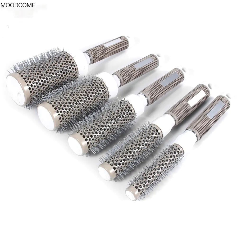 Round Hair Dressing Brushes and Styling Tool Set